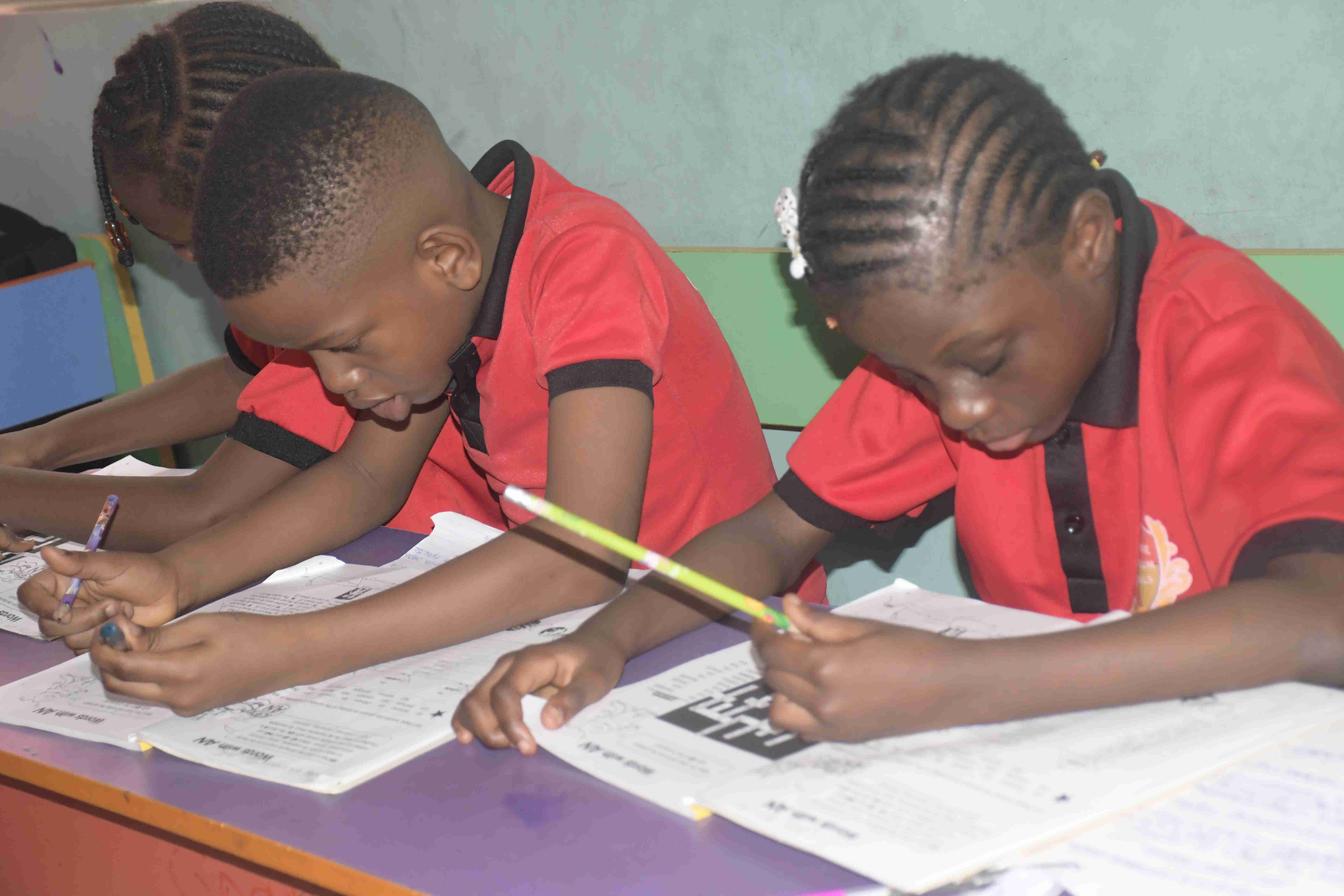 <p>Learners having class session</p>